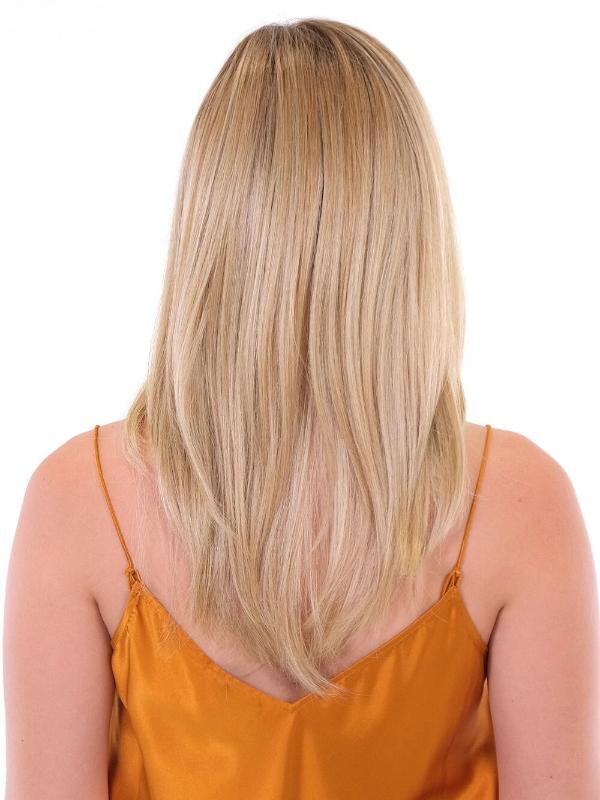 Premium Straight 18" by Belle Tress | HF Synthetic Hair Topper | Hand Tied - Image 5