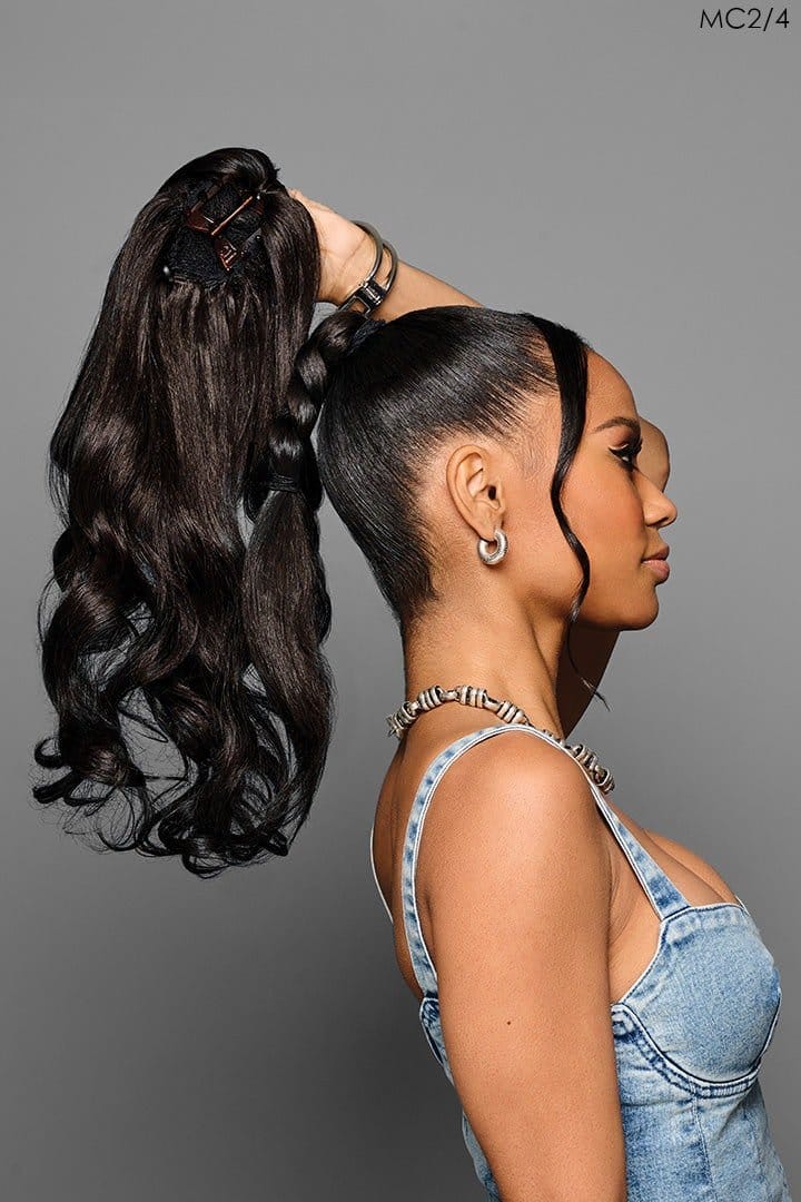 21" Lux Curls Claw Clip Pony by Kim Kimble | Heat Friendly Synthetic Hair - Image 5