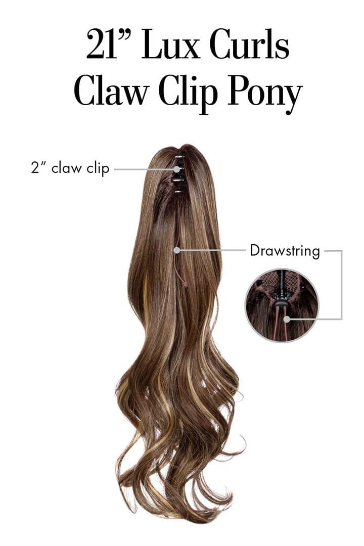 21" Lux Curls Claw Clip Pony by Kim Kimble | Heat Friendly Synthetic Hair - Image 6