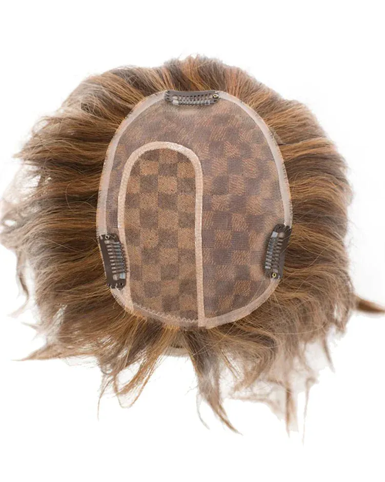 302L Lace Top Hand Tied by WigPro | Human Hair Topper | Mono Top - Image 4