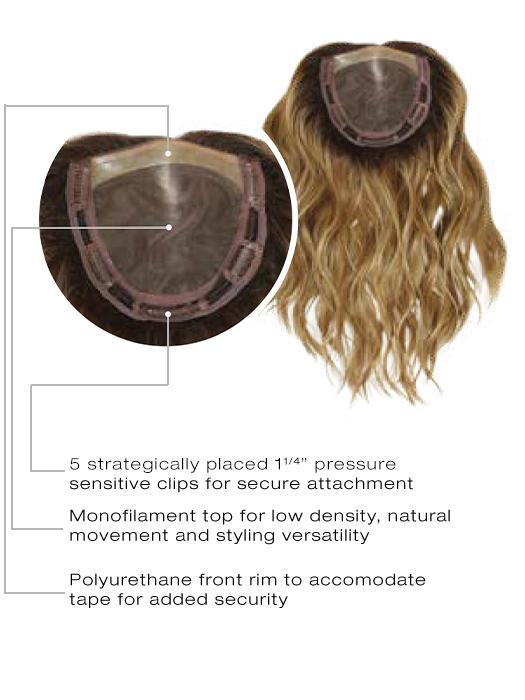 Alpha Wave 16" by Raquel Welch | HF Synthetic Hair Topper | Mono Top - Image 7