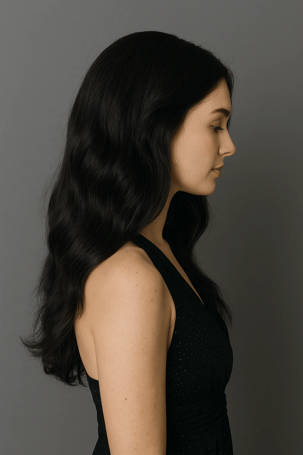 Bespoke 24" Noir by PUSH | Wavy Lace Front Remy Human Hair Wig | Hand Tied - Image 5