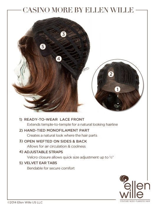 Casino More by Ellen Wille | Synthetic Lace Front Wig | Mono Part - Image 10