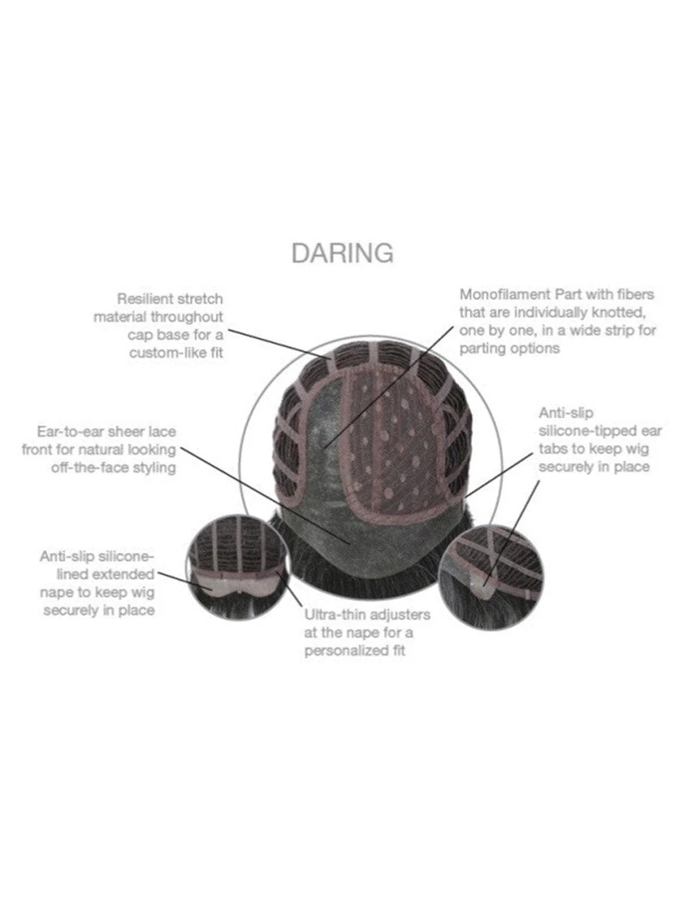 Daring by HIM | Men's HF Synthetic Lace Front Wig | Mono Part - Image 6