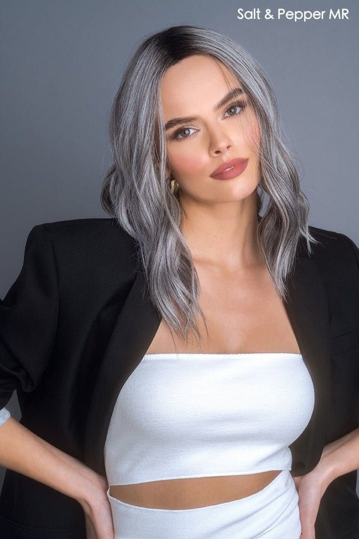 High Heat Mid Wavy by Rene of Paris | HF Synthetic Hair Topper - Image 6
