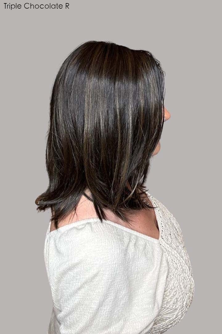 Open Box | Chelsea by Belle Tress | HF Synthetic Lace Front Wig | Mono Part | Mocha Maple Brown - Image 8