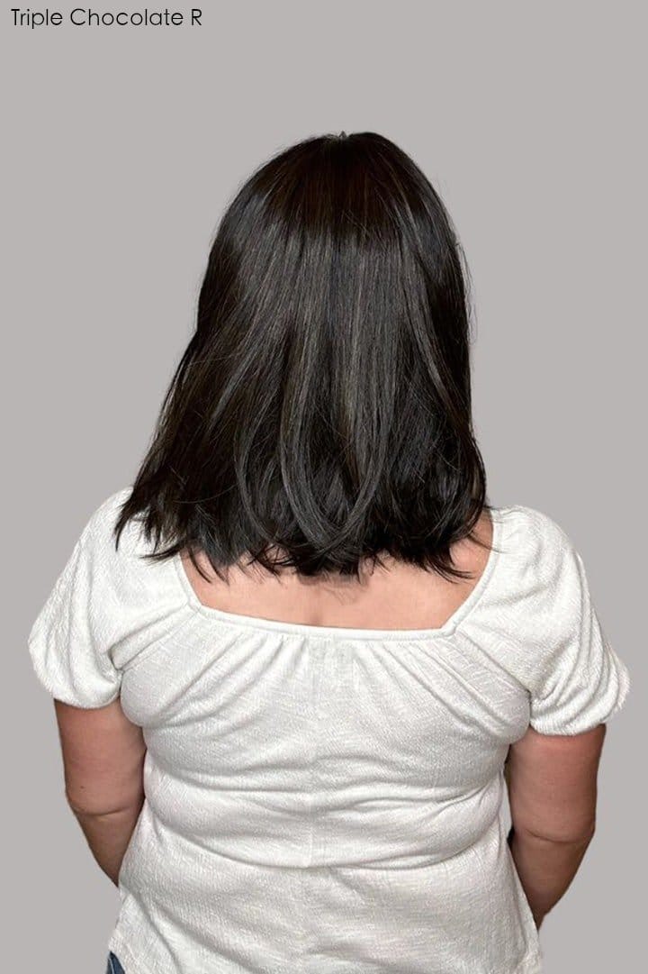Open Box | Chelsea by Belle Tress | HF Synthetic Lace Front Wig | Mono Part | Mocha Maple Brown - Image 9