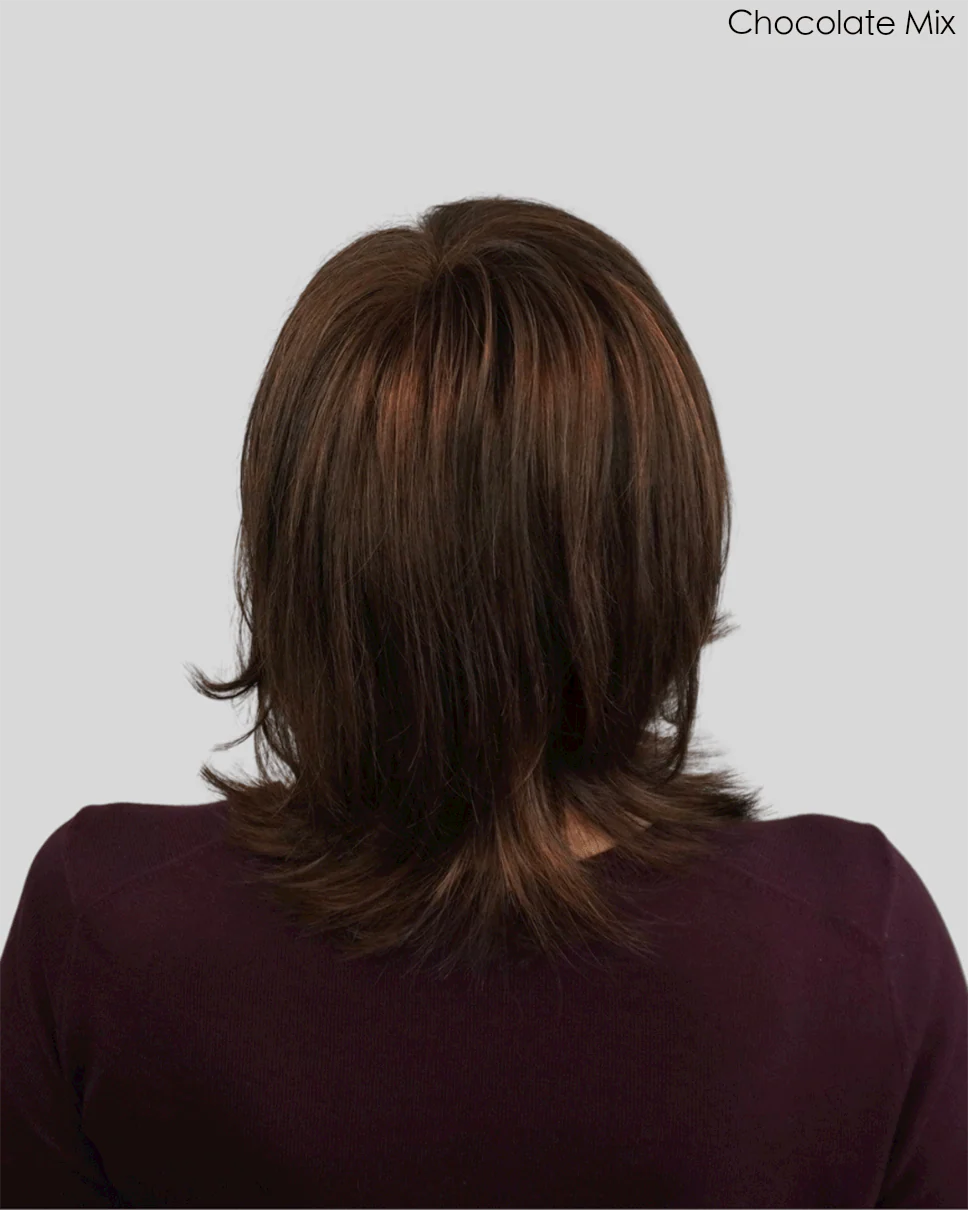 Open Box | London by Ellen Wille | Synthetic Lace Front Wig | Mono Top | Teak Brown Shaded - Image 8