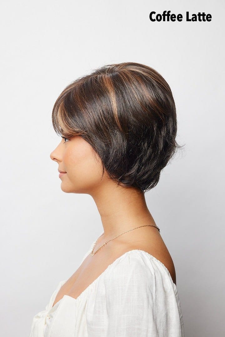 Open Box | Pixie TP Mono Hand Tied Topper by Amore | Heat Friendly Synthetic Hair | NM Cashmere Brown-SR - Image 4