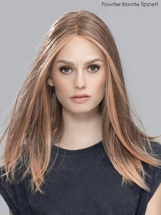 Open Box | Sleek by Ellen Wille | HF Synthetic Lace Front Wig | Mono Part | Chocolate Rooted - Image 4