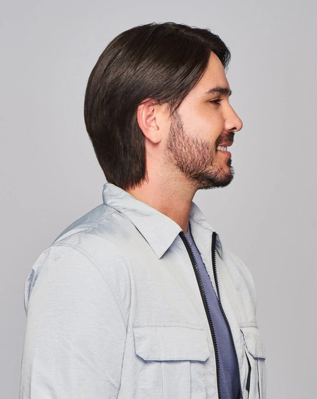 Sharp by HIM | Men's Human Hair / Synthetic Blend Wig | Hand Tied - Image 10