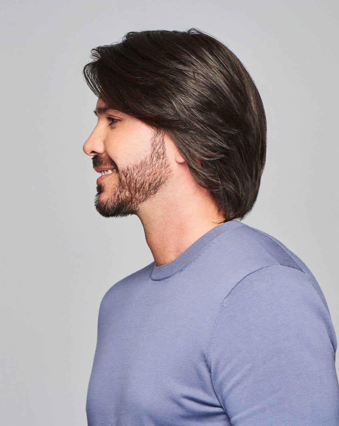 Sharp by HIM | Men's Human Hair / Synthetic Blend Wig | Hand Tied - Image 4