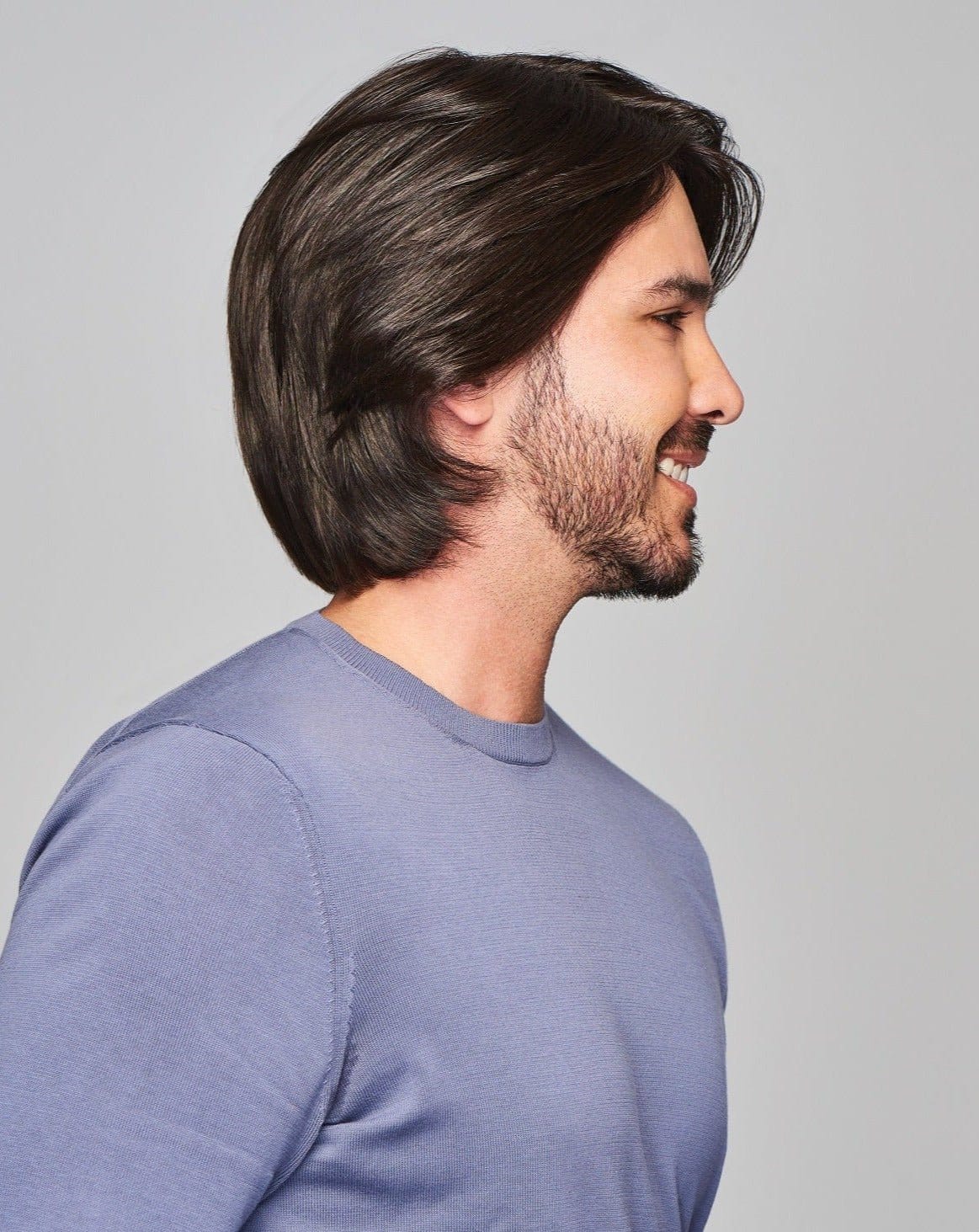 Sharp by HIM | Men's Human Hair / Synthetic Blend Wig | Hand Tied - Image 5