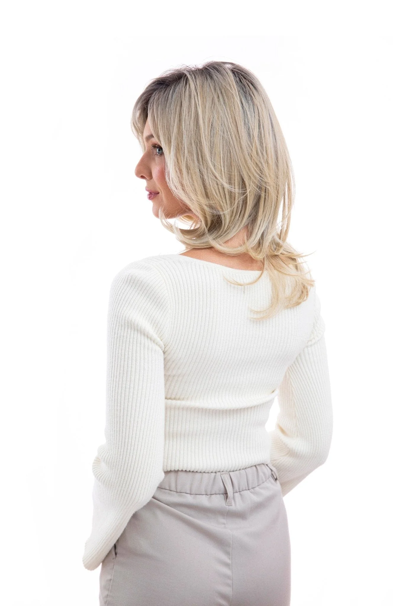 S109 Stephanie by WigPro | HF Synthetic Lace Front Wig | Mono Part - Image 5