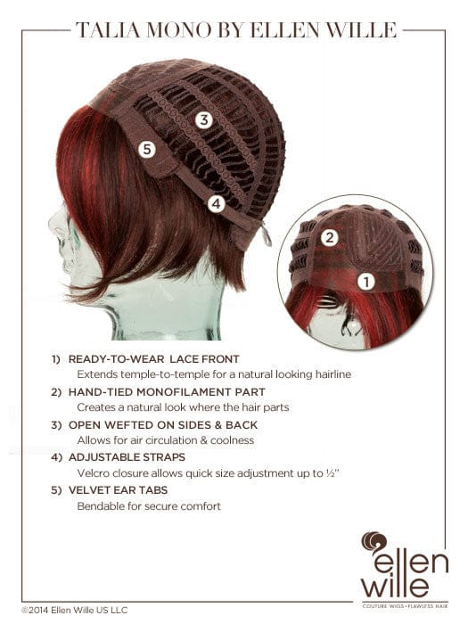 Talia by Ellen Wille | Synthetic Lace Front Wig | Mono Part - Image 14