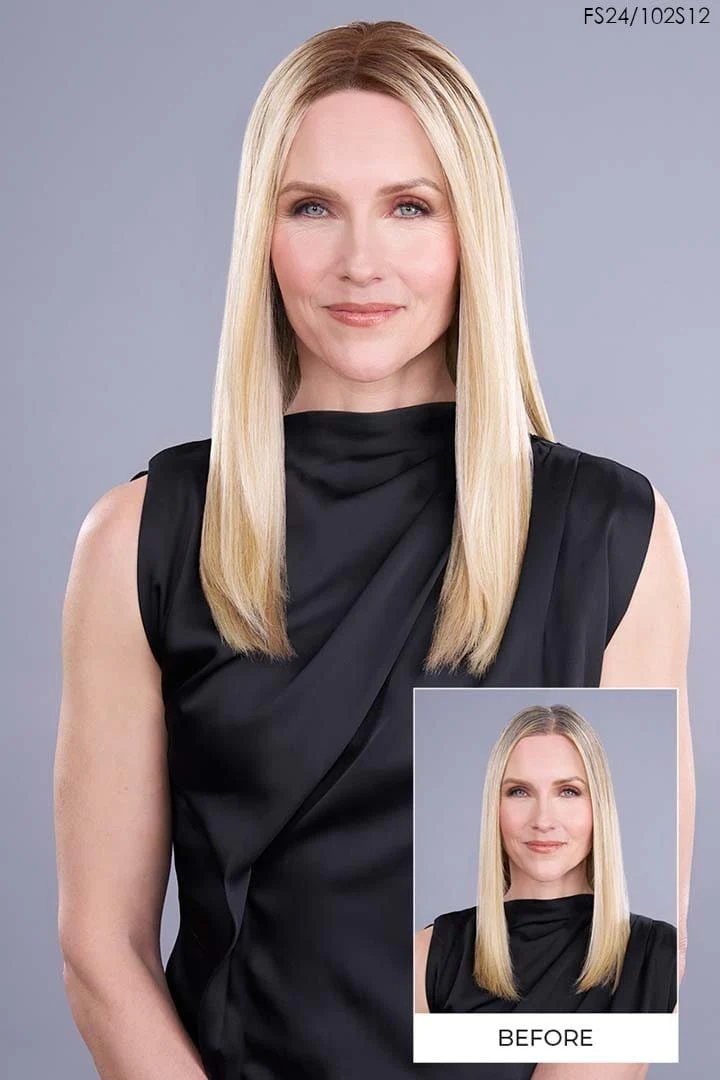 Top Trend Lace Straight 18" by Jon Renau | HF Synthetic Hair Topper - Image 3
